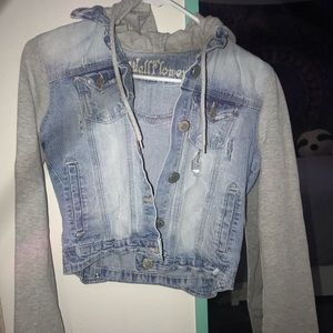 Jean jacket w/ hoodie